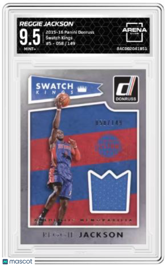 2015-16 Panini Donruss Reggie Jackson #5 Swatch Kings 058/149 
 Arena Club 9.5