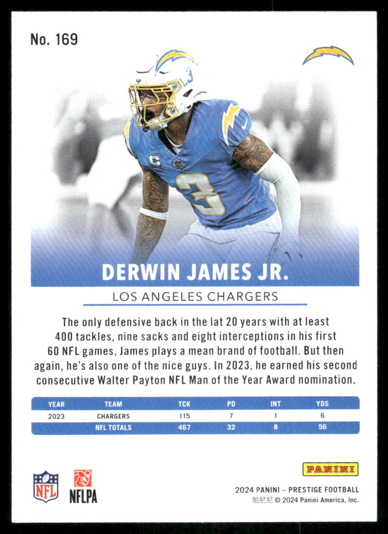 2024 Panini Prestige Derwin James Jr. #169 Football