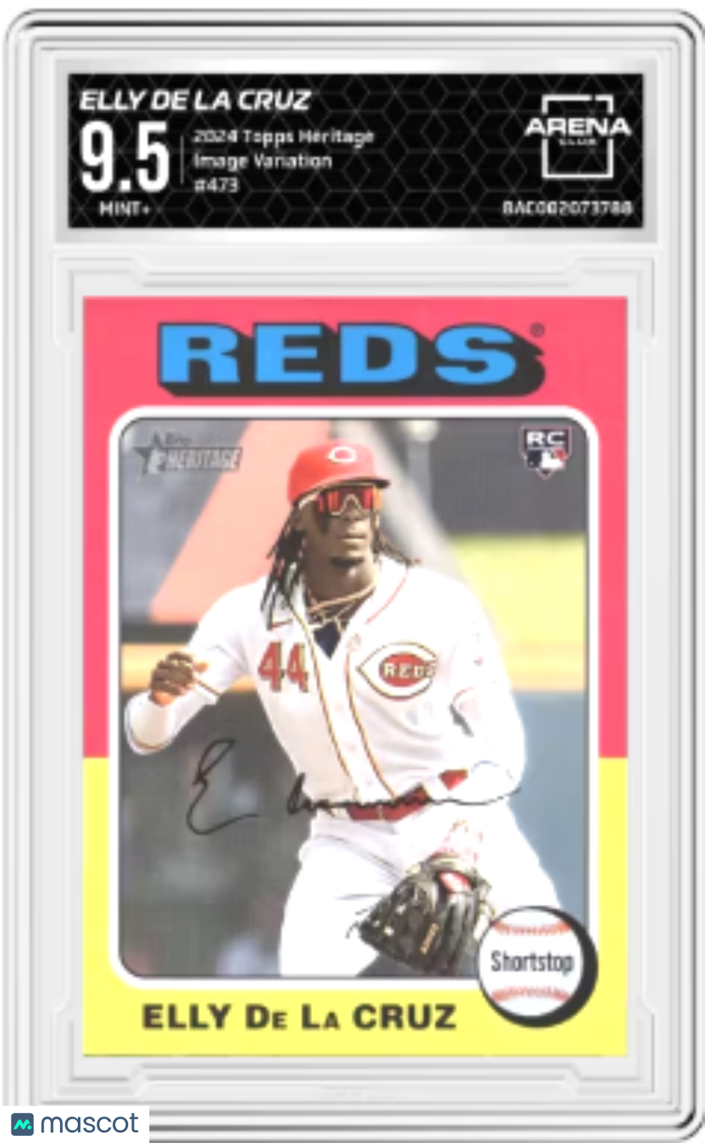 2024 Topps Heritage Elly De La Cruz #473 Image Variation RC Arena Club 9.5