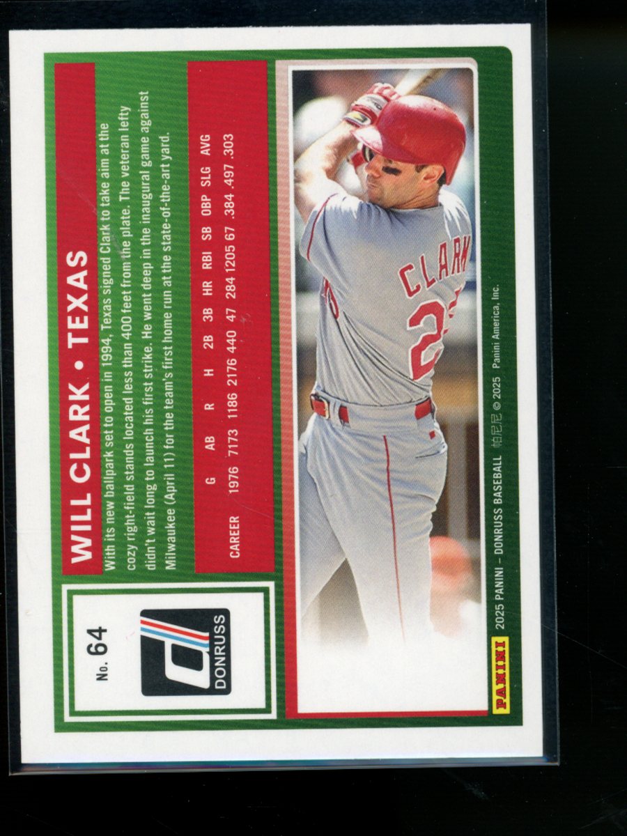 2005 Donruss Will Clark #64 Red & Blue Baseball