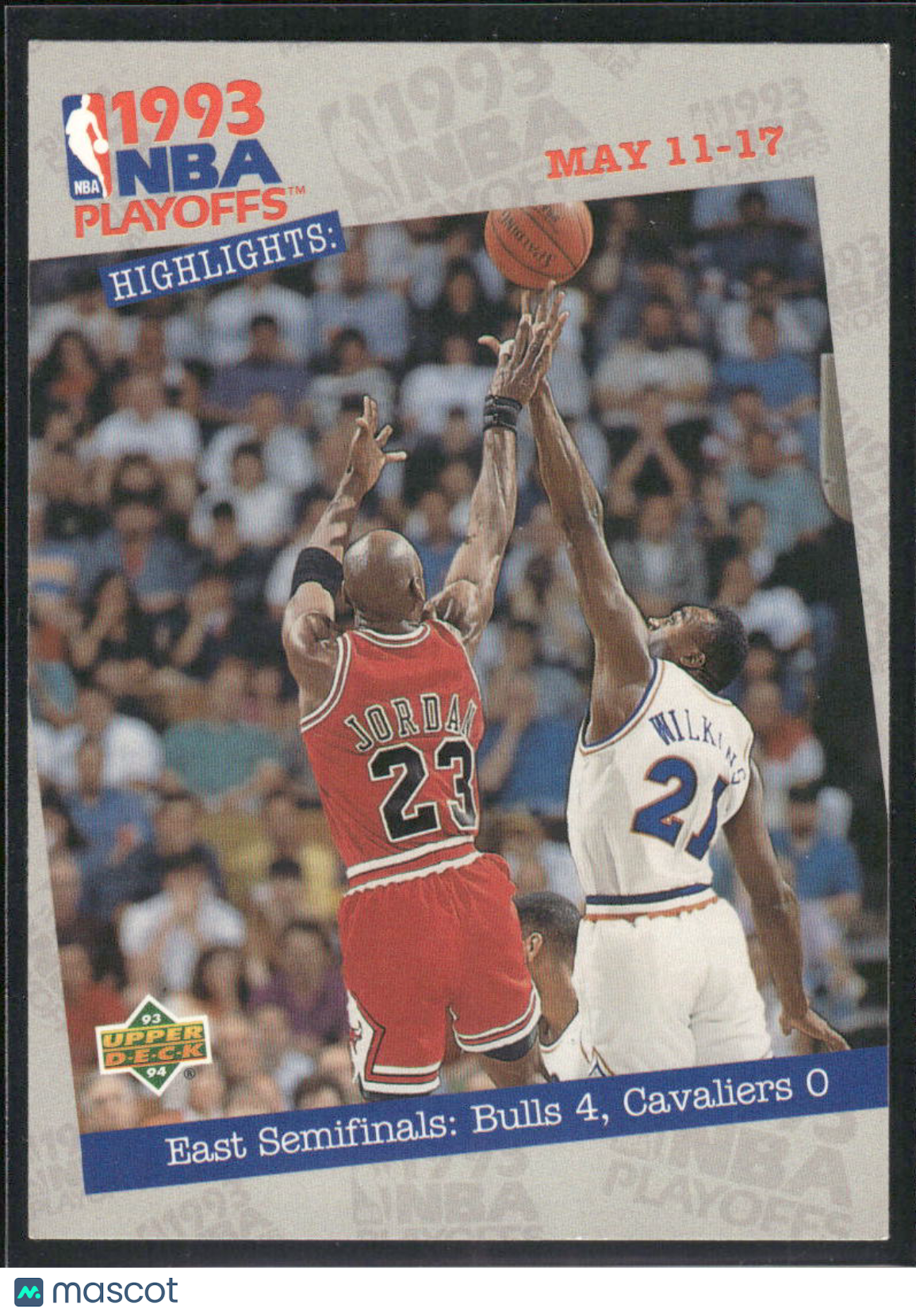 1993 Upper Deck NBA Playoffs Highlights Michael Jordan #187 Basketball