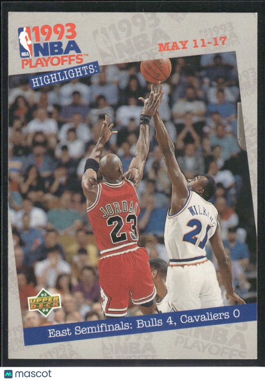 1993 Upper Deck NBA Playoffs Highlights Michael Jordan #187 Basketball
