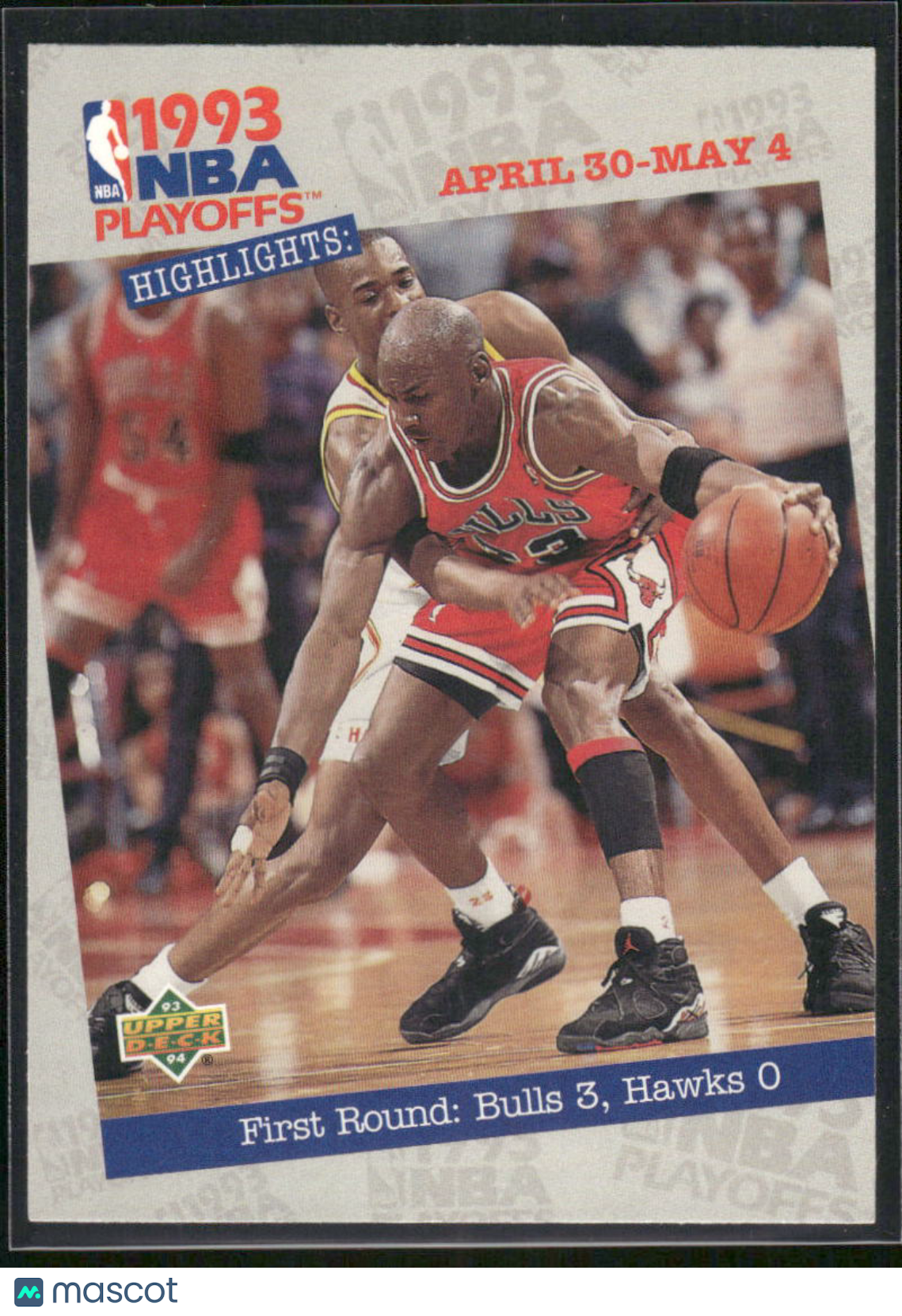 1993 Upper Deck NBA Playoffs Highlights Michael Jordan #180 Basketball