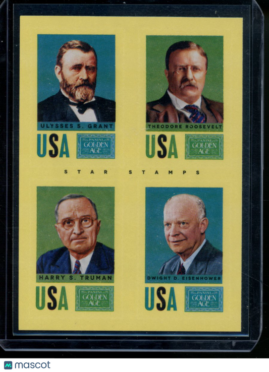2014 Panini Golden Age Star Stamps #25 Truman/Grant/Roosevelt