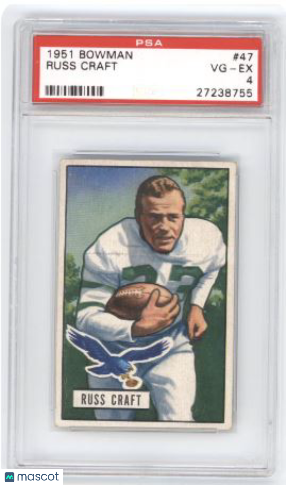 1951 Bowman Russ Craft #47 Football PSA 4