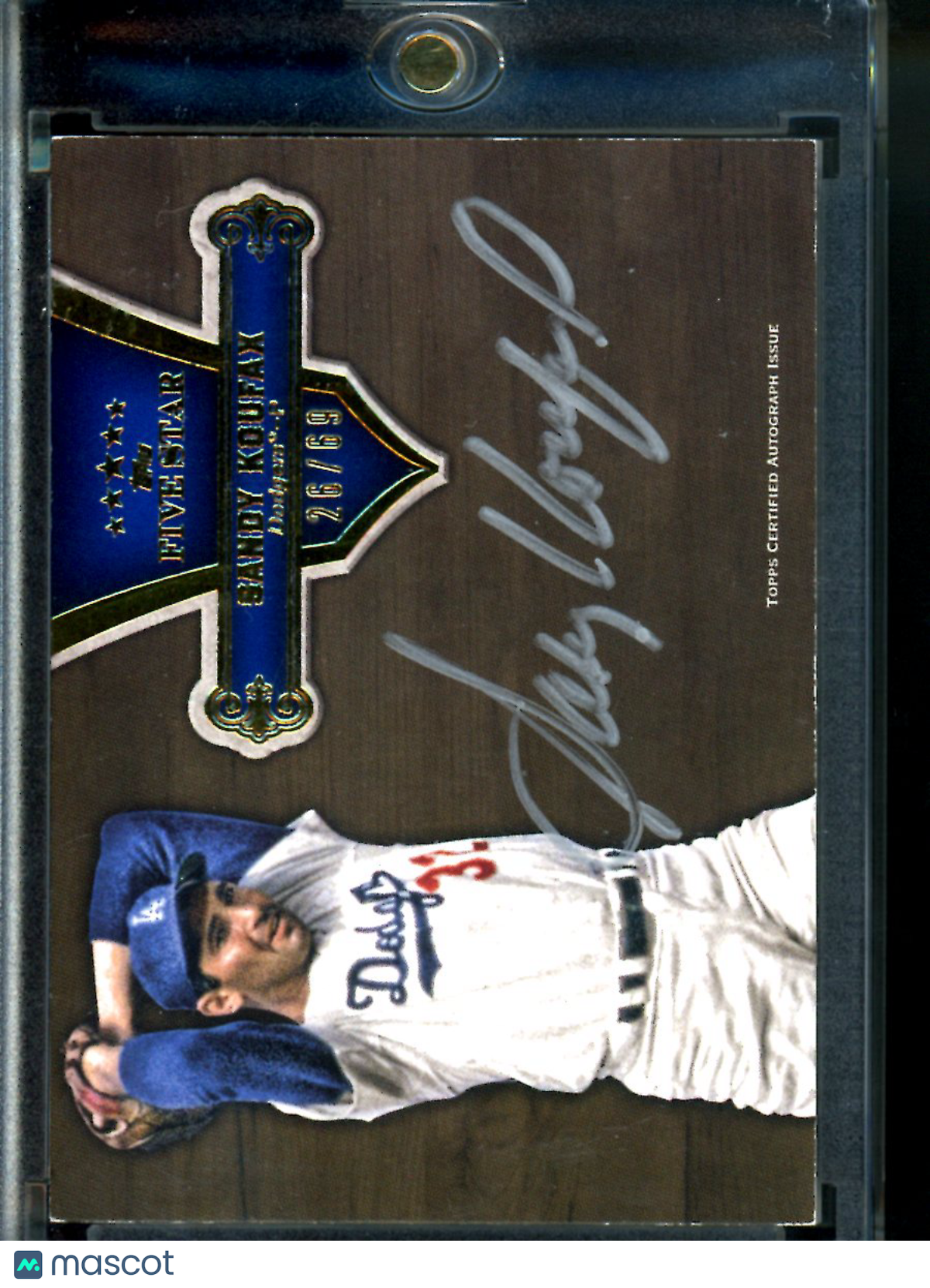 2012 Topps Five Star Baseball Sandy Koufax #FSSI-SK Autograph 26/69