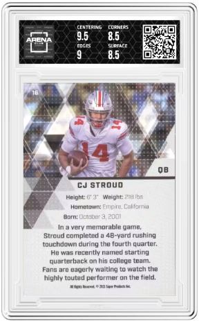 2021 Super Glow CJ Stroud #16 1st Ever Football AC 9