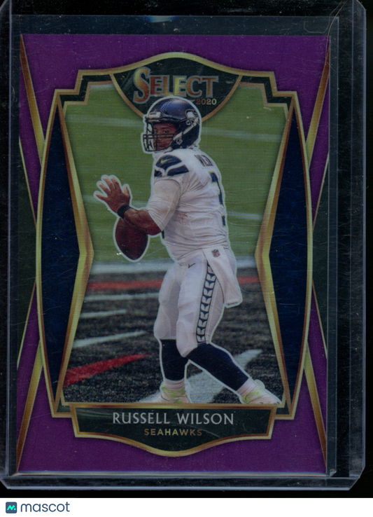 2020 Panini Select Russell Wilson #103 Prizm Purple 27/75 Football