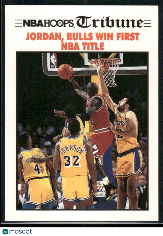 1991 NBA Hoops Tribune Magic Johnson Jordan Pippen Paxson #542 Basketball