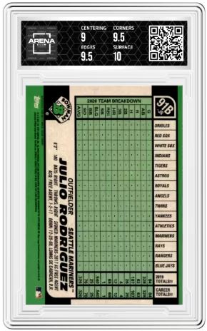 2021 Bowman Julio Rodriguez #918-JR Baseball Arena Club 9.5