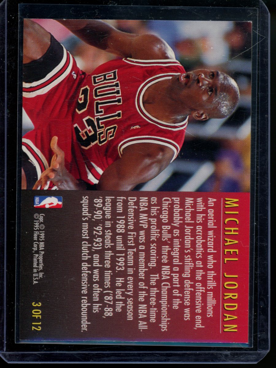 1995-96 Fleer Michael Jordan #3 of 12 Basketball