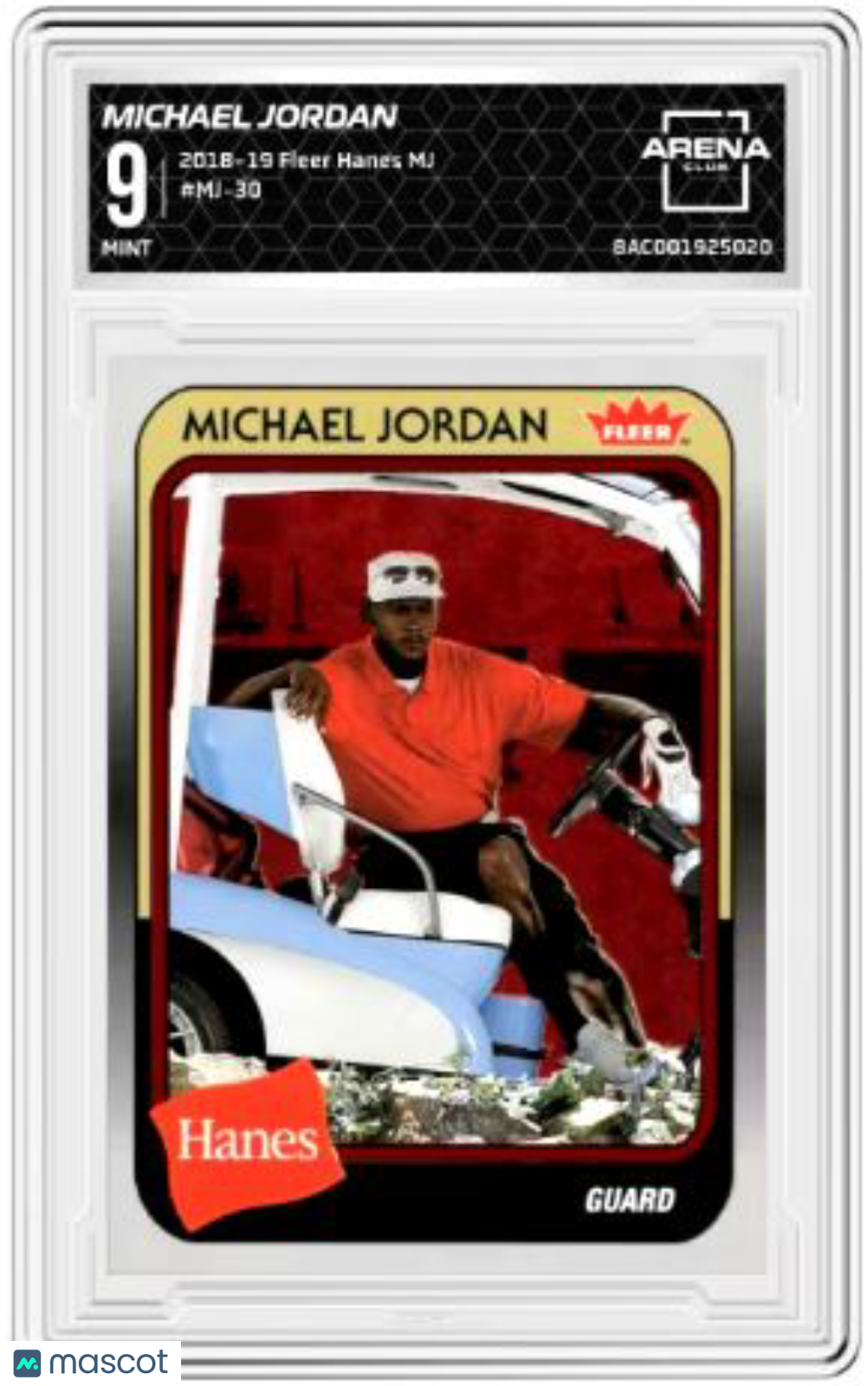 2018-19 Fleer Hanes MJ Michael Jordan #MJ-30 Red Basketball Arena Club 9