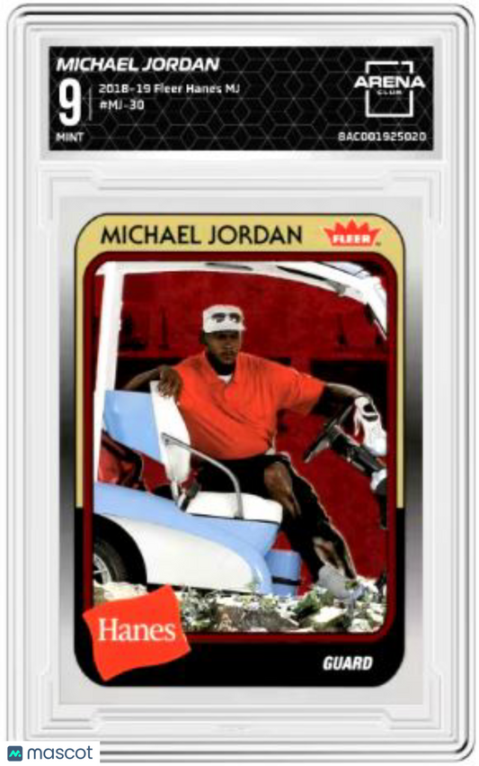 2018-19 Fleer Hanes MJ Michael Jordan #MJ-30 Red Basketball Arena Club 9