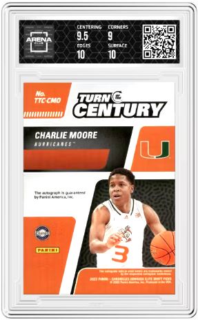 2022-23 Chronicles DP Charlie Moore #TTC-CMO Elite TOTC Auto Pink Basketball