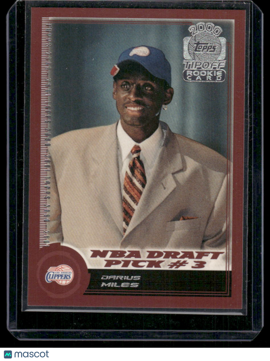 2000 Topps Tipoff Rookie Card Darius Miles #127 Basketball