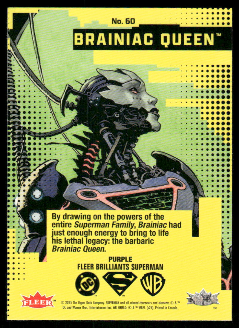2025 Fleer Brilliants Superman Brainiac Queen Purple #60