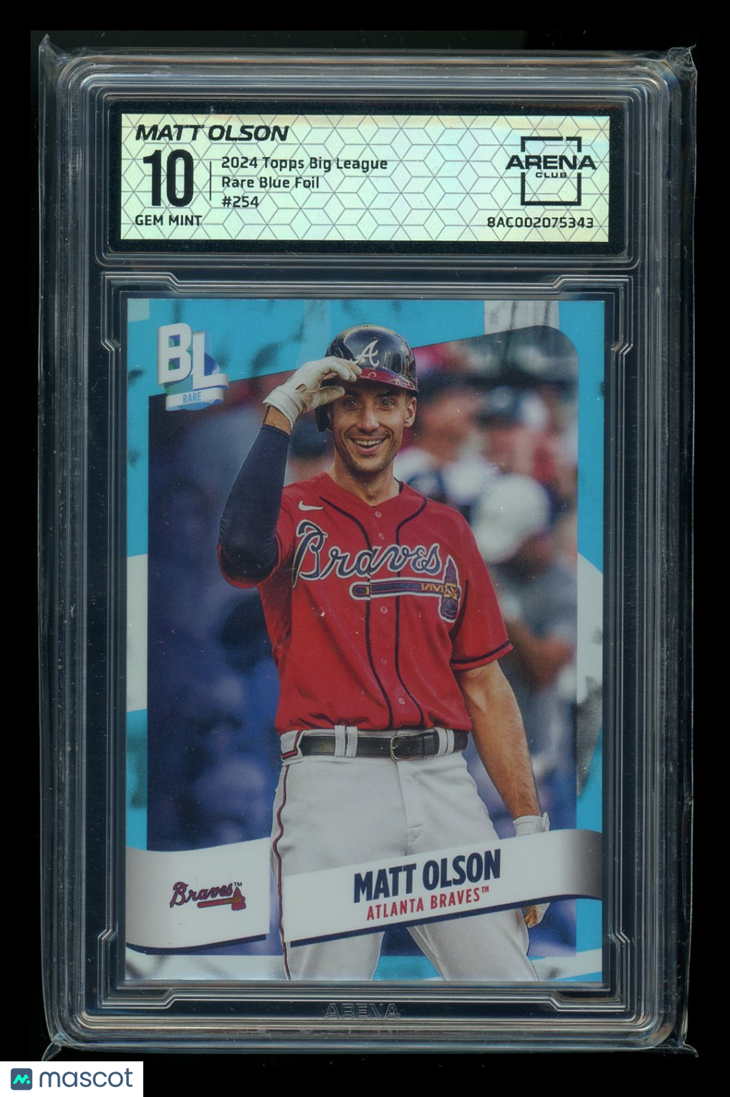 2024 Topps Big League Matt Olson #254 Rare Blue Foil Baseball Arena Club 10