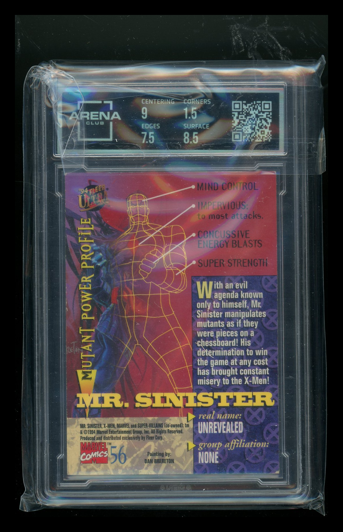 1994 Fleer Ultra X-Men Mr. Sinister #56 Arena Club 2
