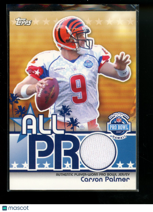 2007 Topps All Pro Carson Palmer #APR-CP Player-worn Pro Bowl jersey Football