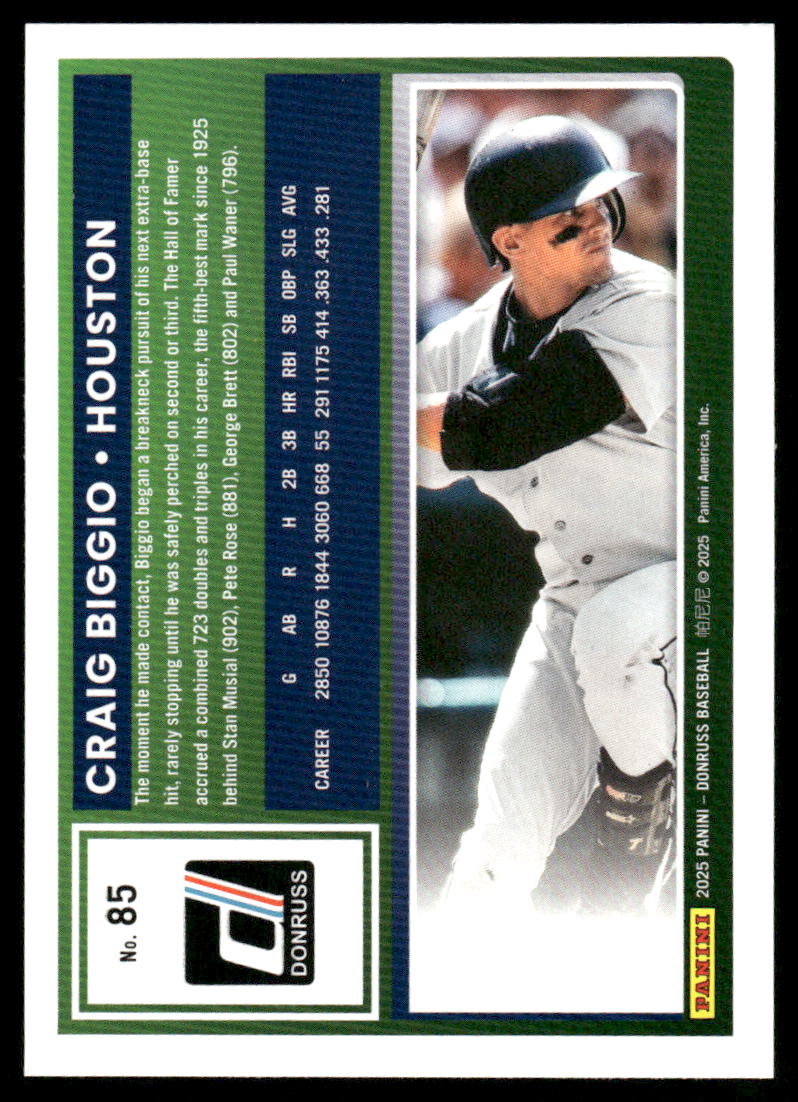 2025 Donruss Craig Biggio #85 Baseball