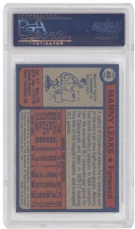 1974 Topps Manny Leaks #48 Basketball PSA 8