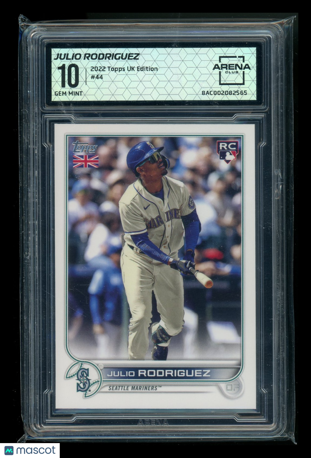 2022 Topps UK Edition Julio Rodriguez #44 RC Baseball Arena Club 10