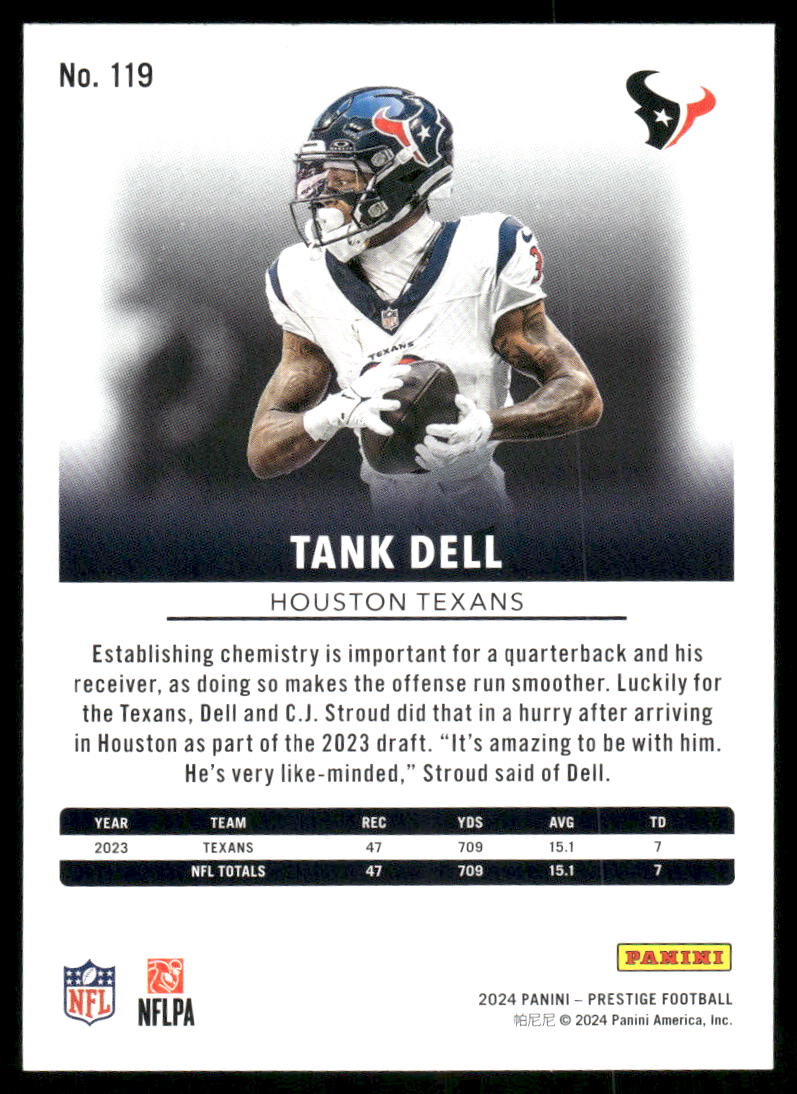2024 Panini Prestige Tank Dell #119 Football