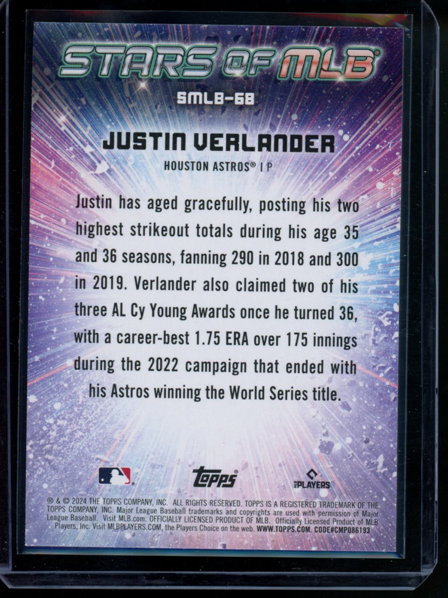 2024 Topps Update Justin Verlander #SMLB-68 Stars of MLB Baseball