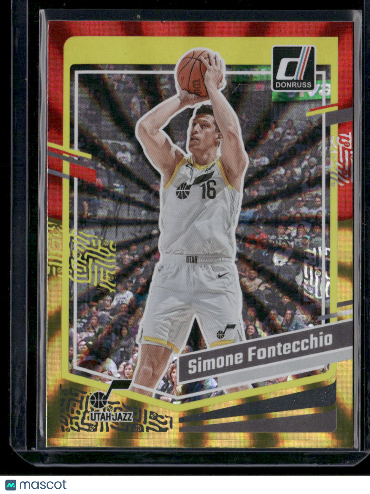 2023 Panini Donruss Basketball Simone Fontecchio #143 Red & Gold Laser Holo