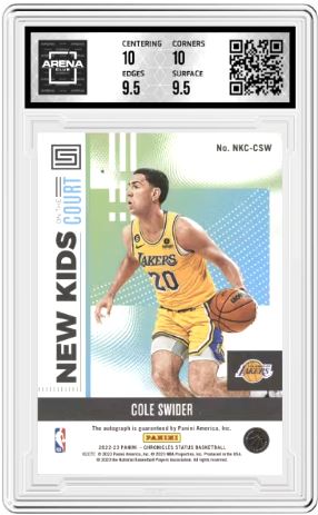 2022-23 Chronicles Cole Swider #NKC-CSW NKOTC Auto AC 10 Auto 10