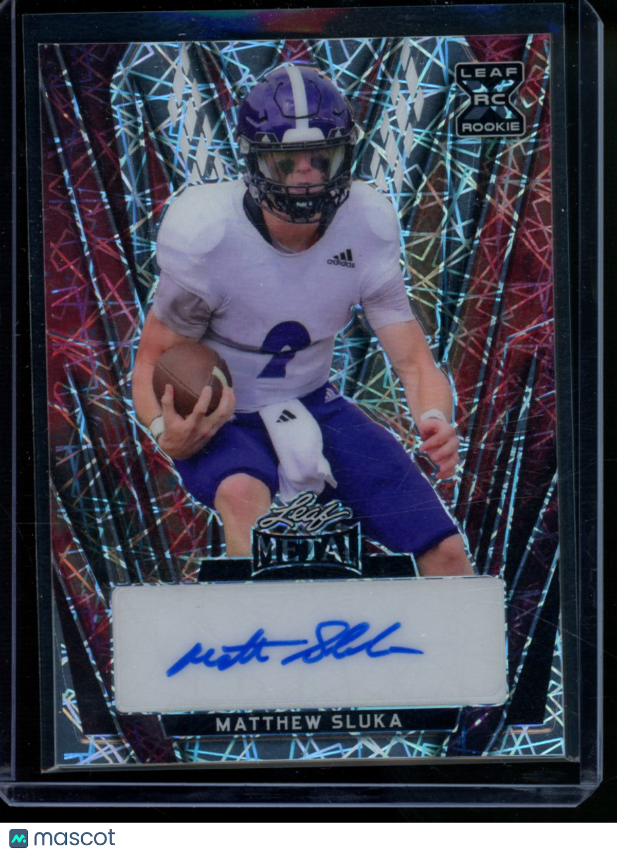 2024 Leaf Metal Matthew Sluka #BA-MS1 1/1 Autograph RC Football