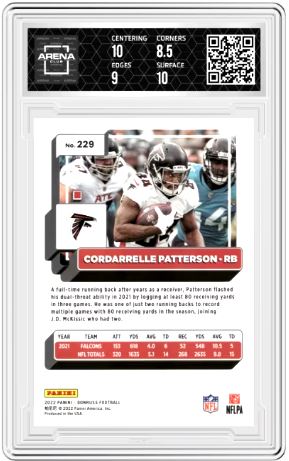 2022 Panini Donruss Cordarrelle Patterson #229 Blue Press Proof Arena Club 9