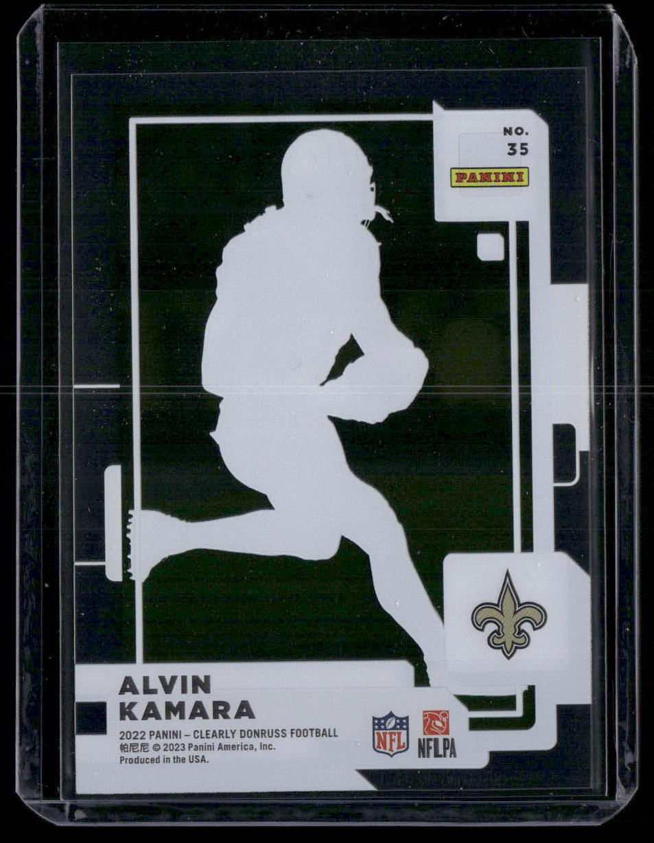 2022 Panini Clearly Donruss Alvin Kamara #35 Football