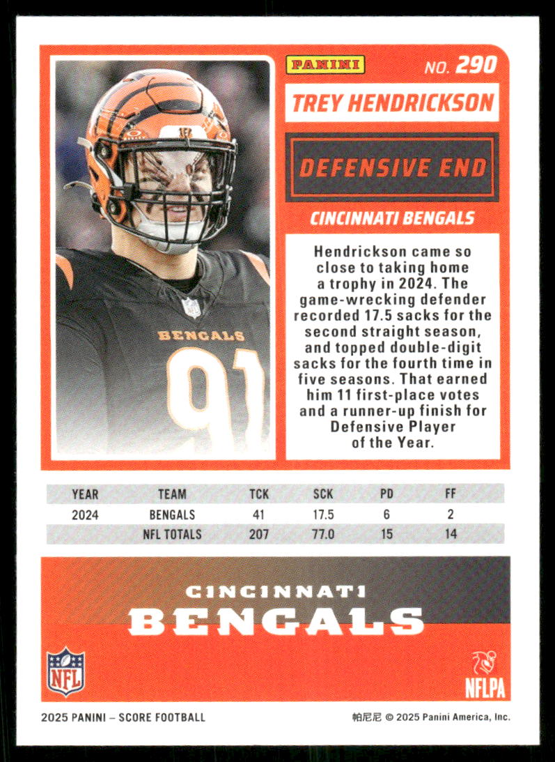 2025 Score A Treat Trey Hendrickson #290 Football