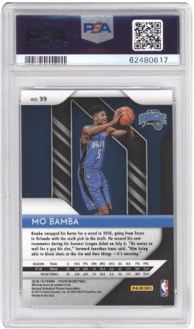 2018 Panini Prizm Mo Bamba #99 Basketball PSA 10