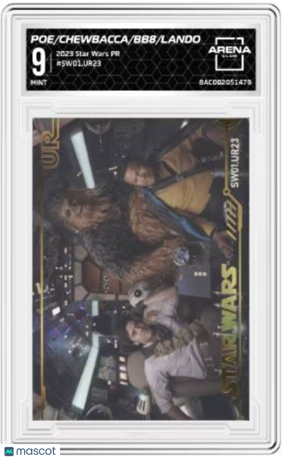 2023 Star Wars PR Lando BB8 Poe Chewbacca #RSW01.UR23 Arena Club 9