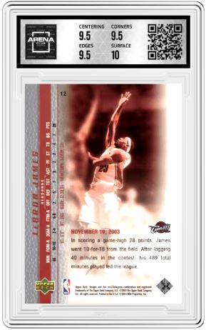 2003-04 UD Phenomenal LeBron James #12 Basketball Arena Club 10