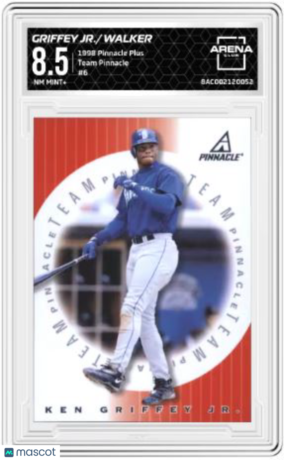 1998 Pinnacle Plus Ken Griffey Jr #6 Team Pinnacle Baseball Arena Club 8.5