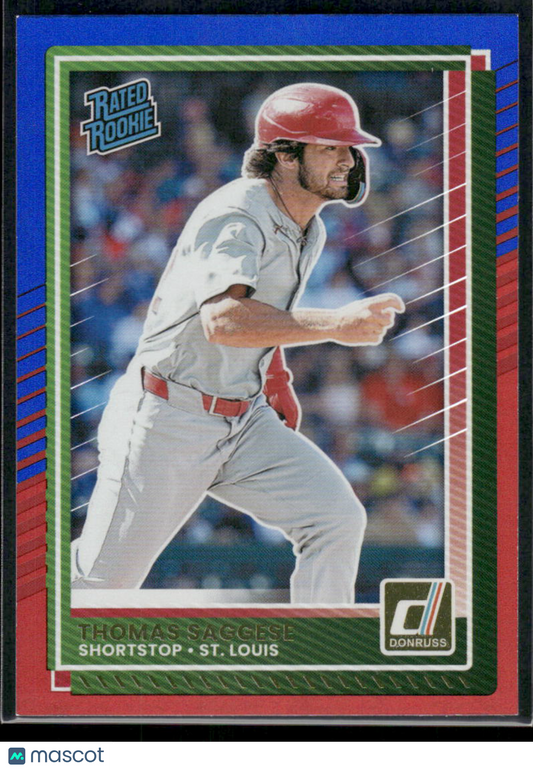 2025 Donruss Thomas Saggese #30 Red Blue Baseball