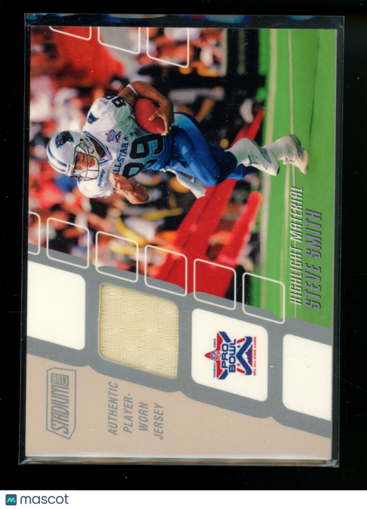 2002 Topps Stadium Club Highlight Material Steve Smith Pro Bowl Relic 0715/1499