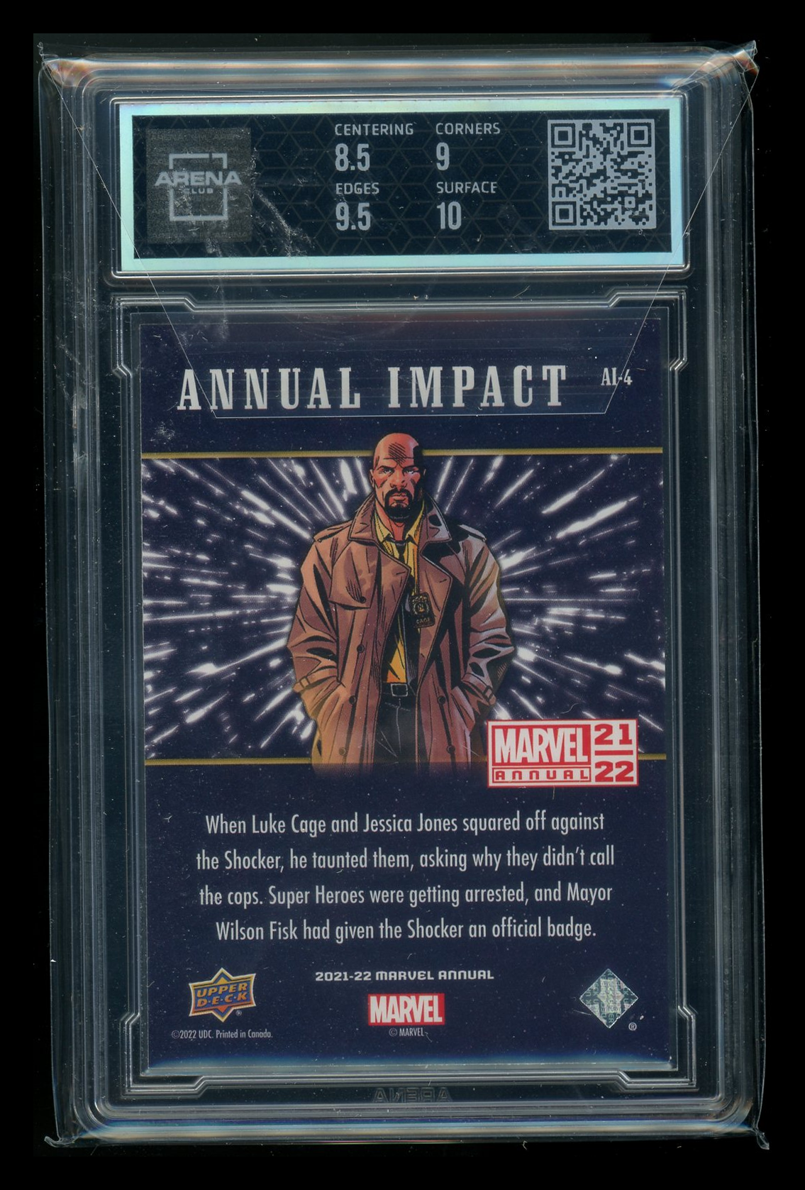 2021-22 Upper Deck Marvel Annual Annual Impact Luke Cage #AI-4 Arena Club 9