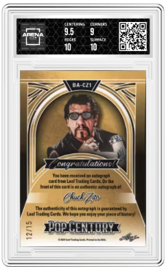 2024 Leaf Metal Pop Century Chuck Zito Auto Blue 12/15 #BA-CZ1 Arena Club 9.5
