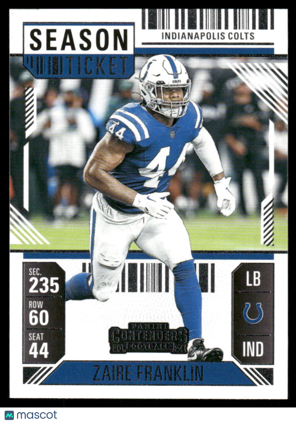 2024 Panini Contenders Football Zaire Franklin #44 Football