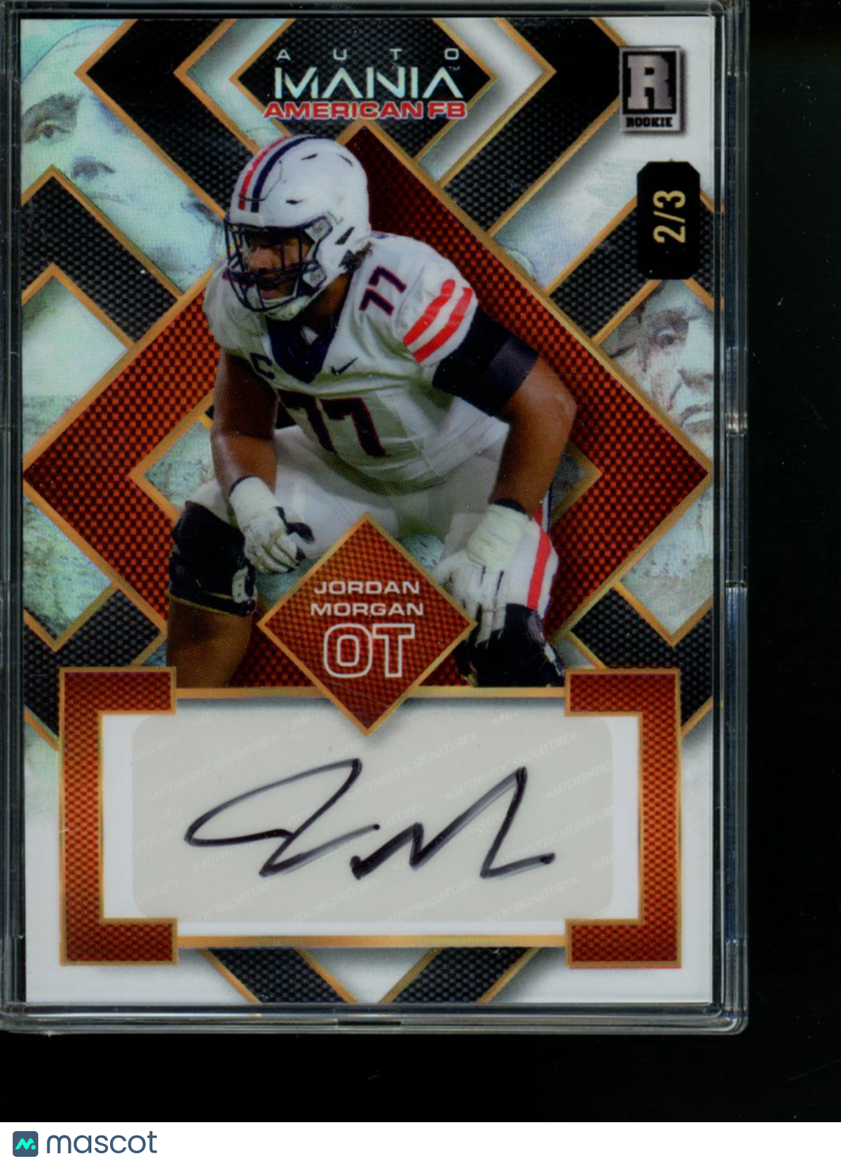 2024 Wild Card Mania American FB Jordan Morgan #AMASQ-JM 2/3 Football