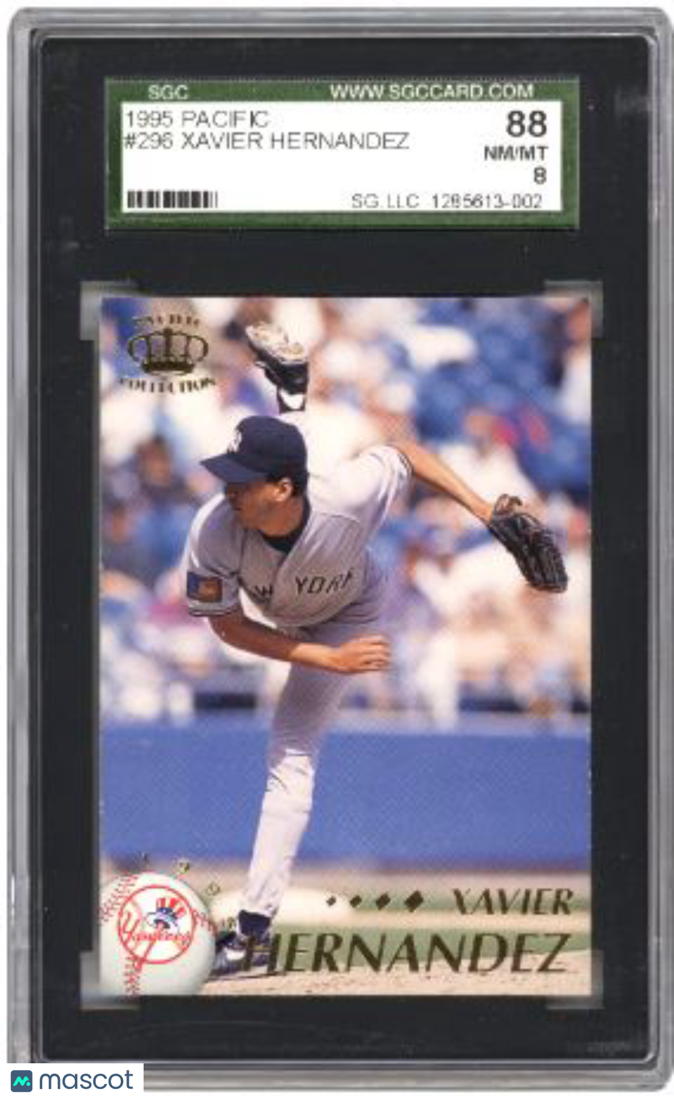 1995 Pacific Xavier Hernandez #296 Baseball SGC 8