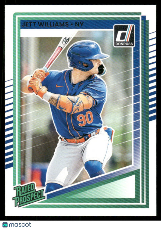 2025 Donruss Rated Prospect Jett Williams #167 Rated Prospect Baseball