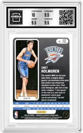 2022-23 Panini Chronicles Chet Holmgren #102 Absolute Basketball Arena Club 10