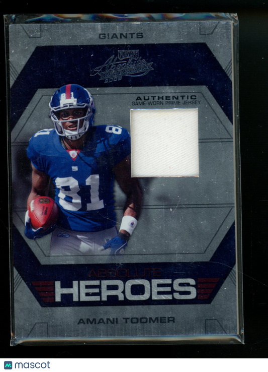 2008 Donruss Playoff Absolute Mem Amani Toomer #AH-20 Game-Worn Jersey 41/50