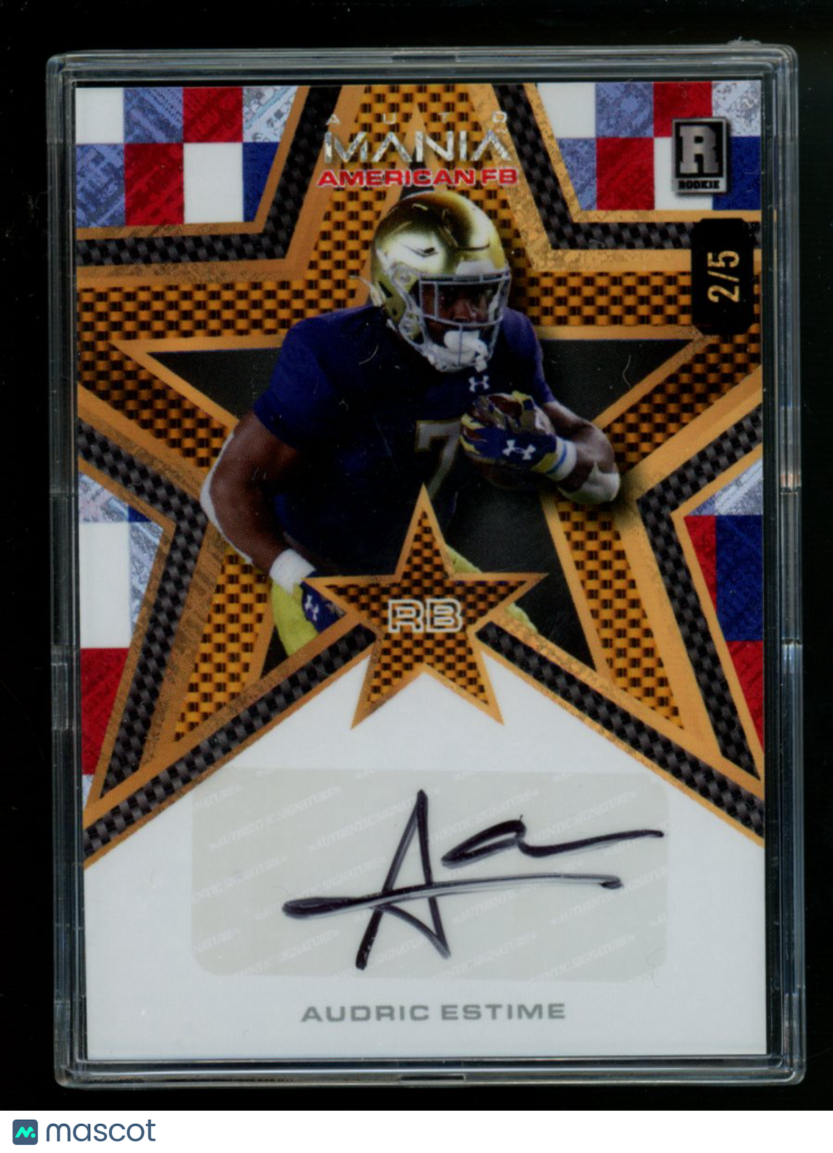 2024 Wild Card Mania American FB Audric Estime #AMAS-AE Autograph 2/5 Football