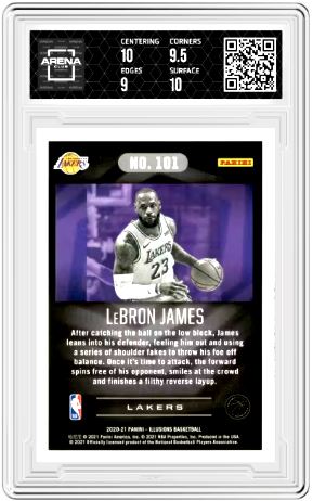 2020-21 Panini Illusions LeBron James #101 Basketball Arena Club 9.5